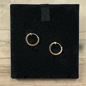 Mejuri 14K Yellow Gold Easy Huggie Hoops